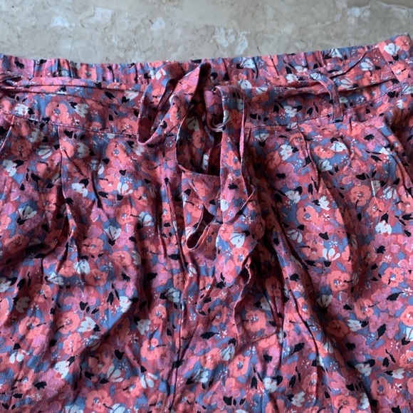 Free People Layla High Waist Tie Belt Flowy Boho Floral‎ Print Shorts M - Picture 10 of 14